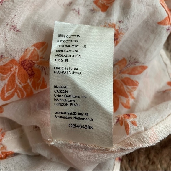 Free People Amanda Ruffle Top Ivory Floral - Picture 11 of 11